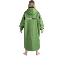Advance Long Sleeve Change Robe -Deep Wetsuit 202120Dryrobe20Advance20Long20Sleeve20Premium20Outdoor20Change20Robe202020Poncho20DR10420 20Forest20Green2020Black20worn20back.2000x2000