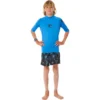 Rip Curl Boys Brand Wave Short Sleeve Rash Vest