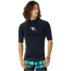 Rip Curl Mens Waves UPF Performance Short Sleeve Rash Vest
