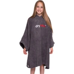 Junior Organic Cotton Hooded Towel Change Robe -Deep Wetsuit 35750 202320Dryrobe20Junior20Organic20Cotton20Hooded20Towel20Changing20Robe20Poncho20 20Slate20Grey207.2000x2000