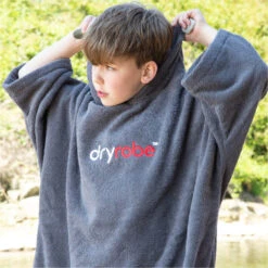 Junior Organic Cotton Hooded Towel Change Robe -Deep Wetsuit 35750 202320Dryrobe20Junior20Organic20Cotton20Hooded20Towel20Changing20Robe20Poncho20 20Slate20Grey208.2000x2000