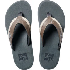 Reef Mens Cushion Dawn Flip Flops -Deep Wetsuit 41308 202220Reef20Mens20Cushion20Dawn20Flip20Flops20CI376620 20Grey20top.2000x2000