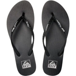 Reef Womens Seaside Flip Flops 6 Reef Womens Seaside Flip Flops -Deep Wetsuit 41311 202220Reef20Womens20Seaside20Flip20Flops20CI508220 20Black20White20top.2000x2000