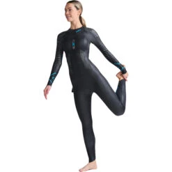 2XU Womens P:2 Propel Swim Wetsuit -Deep Wetsuit 42268 2023202XU20Womens20P220Propel20Triathlon20Wetsuit20WW4993c20 20Black20Aloha20side.2000x2000