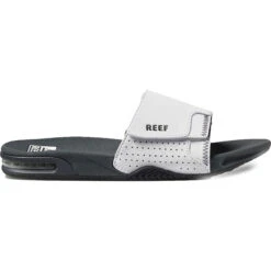 Reef Mens Fanning Slider Flip Flops -Deep Wetsuit 42647 202320Reef20Mens20Fanning20Slide20Flip20Flops20CI585620 20Grey20White20main20correct20side20220correct201.2000x2000