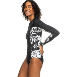 Roxy Womens New Panels Detail Long Sleeve Surf Suit -Deep Wetsuit 43514 202320Roxy20Womens20New20Panels20Detail20Long20Sleeve20Onesie20ERJWR0363220 20Anthracite20Side.2000x2000