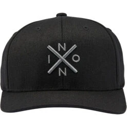 NIXON Exchange Flex Fit Hat -Deep Wetsuit 44572 202320Nixon20Exchange20Flex20Fit20Hat20C28752020 20Black2020Charcoal20front.2000x2000