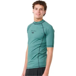 Rip Curl Mens Fade Out UPF Performance Short Sleeve Rash Vest -Deep Wetsuit 44686 202320Rip20Curl20Mens20Fade20Out20UPF20Performance20Short20Sleeve20Rash20Vest20145MRV20 20Washed20Green202.2000x2000