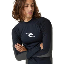 Rip Curl Mens Waves UPF Performance Long Sleeve Rash Vest -Deep Wetsuit 44713 202320Rip20Curl20Mens20Waves20UPF20Performance20Long20Sleeve20Rash20Vest20141MRV20 20Black207.2000x2000