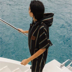 Slowtide Baja Stripe Hooded Towel Change Robe / Poncho 15 Slowtide Baja Stripe Hooded Towel Change Robe / Poncho -Deep Wetsuit 45967 202320Slowtide20Baja20Stripe20Hooded20Towel20Change20Robe2020Poncho20ST11520 20Black20Lifestyle203.2000x2000