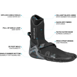 Xcel Drylock 5mm Split Toe Wetsuit Boots -Deep Wetsuit Xcel Drylock Split Toe Boot Details.2000x2000